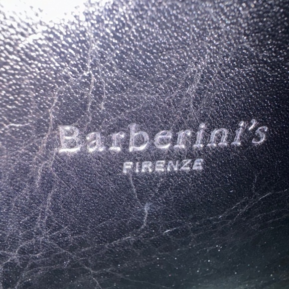 Black and red leather handbag from Florence, Italy - Picture 3 of 5